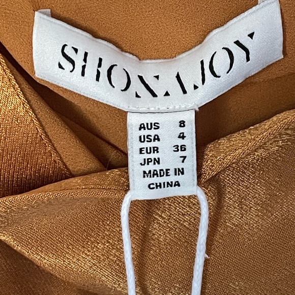 NWT - Shona Joy - LILY BIAS RUCHED MIDI DRESS - TUMERIC - Picture 4 of 7